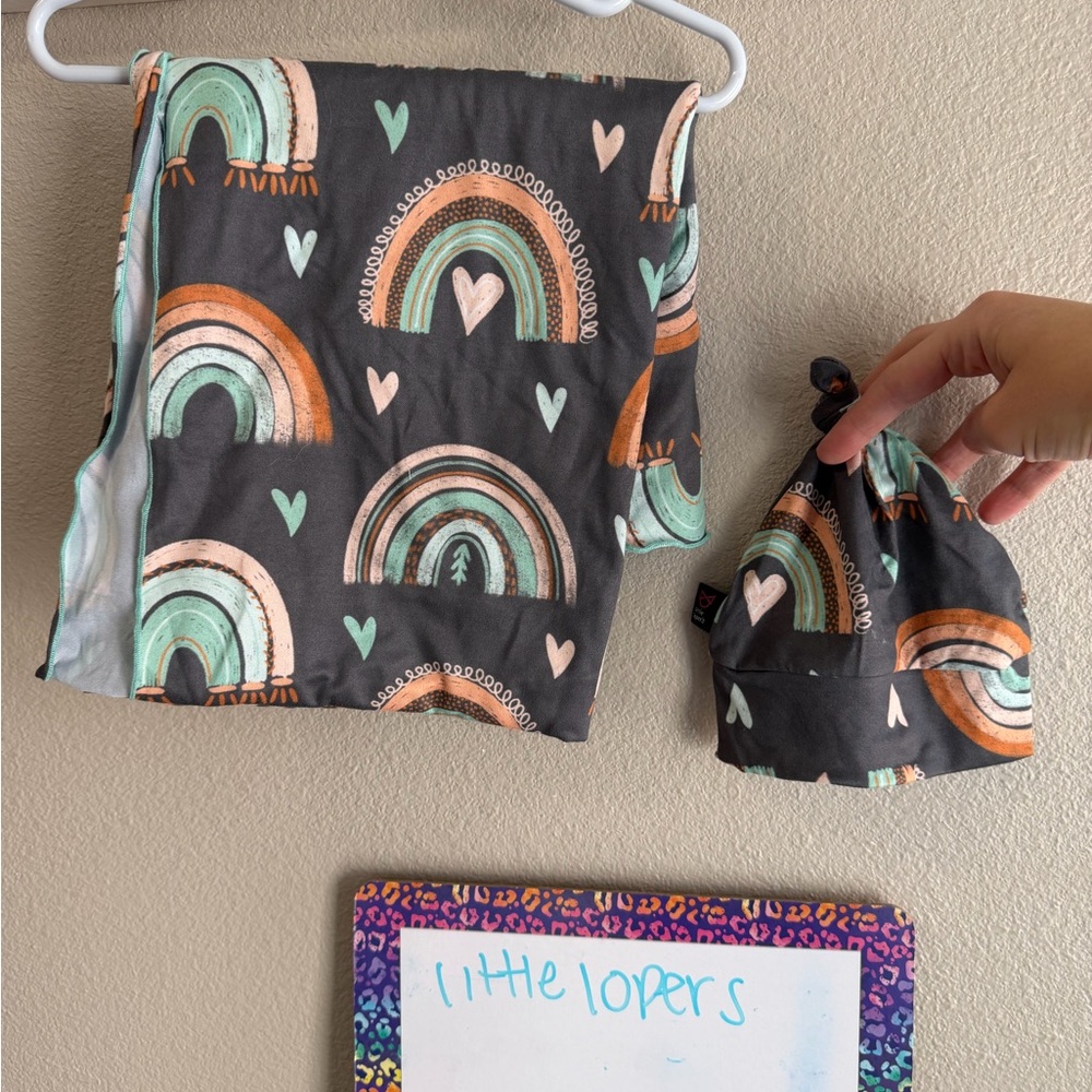 Charming Rainbow Patterned Kids Hat